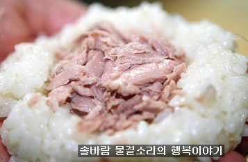 밥으로 만든 참치 와플