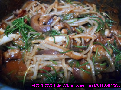 주말별미! 낙지볶음 만들려다 해물찜이 완성!>_