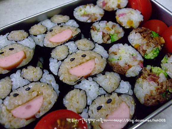 단무지대신 동치미무로~ 꼬마김밥과 곰돌이김밥