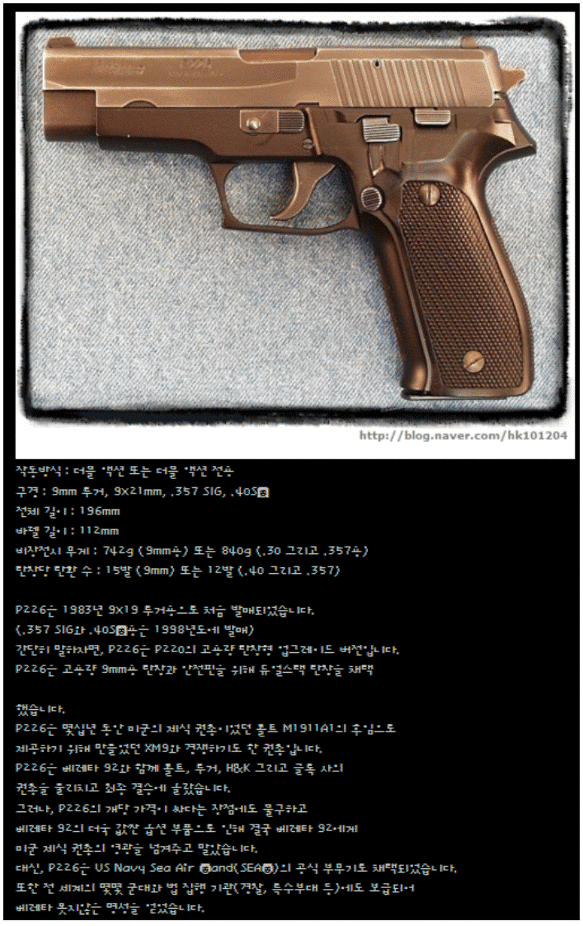 권총 P-226