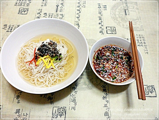 국수 더 맛있게 먹는 방법... 잔치국수 그리고 양념장