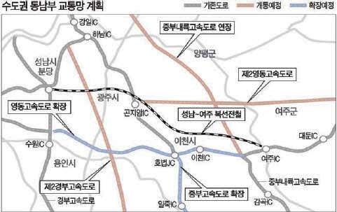 2014년 성남~여주 복선전철 뚫리면 '강남까지 30분'