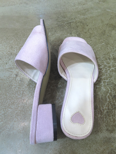 스웨이드 뮬 슬리퍼 245사이즈(진핑크)