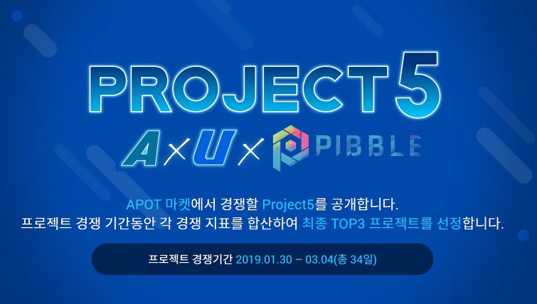 피블(PIBBLE), 올비트 ‘프로젝트5’ 이벤트 모집 이틀만에 국내외 4천여명 참여